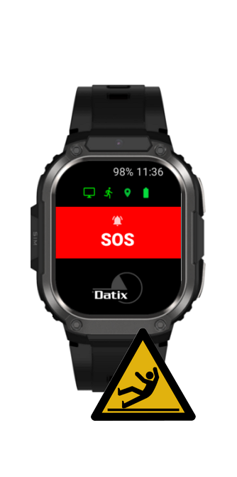 Datix2Watch - uomo a terra wearable